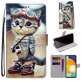 Coloured Drawing Cross Texture Horizontal Flip PU Phone Leather Case with Holder & Card Slots & Wallet & Lanyard(Colorful Layer, For Samsung Galaxy A33 5G, For Samsung Galaxy A53 5G Global