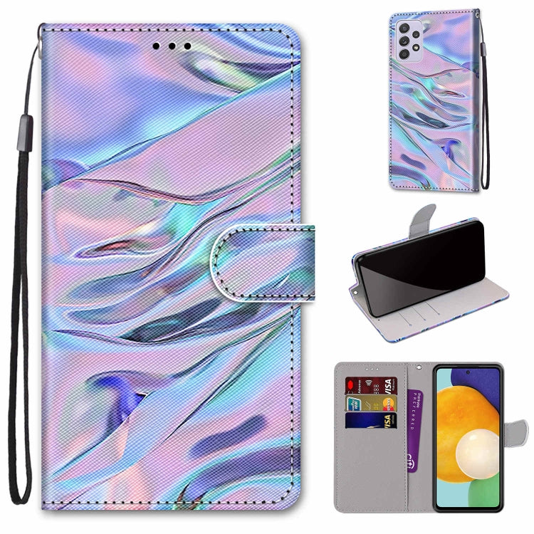Coloured Drawing Cross Texture Horizontal Flip PU Phone Leather Case with Holder & Card Slots & Wallet & Lanyard(Colorful Layer, For Samsung Galaxy A33 5G, For Samsung Galaxy A53 5G Global