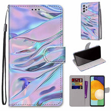 Load image into Gallery viewer, Coloured Drawing Cross Texture Horizontal Flip PU Phone Leather Case with Holder &amp; Card Slots &amp; Wallet &amp; Lanyard(Colorful Layer, For Samsung Galaxy A33 5G, For Samsung Galaxy A53 5G Global