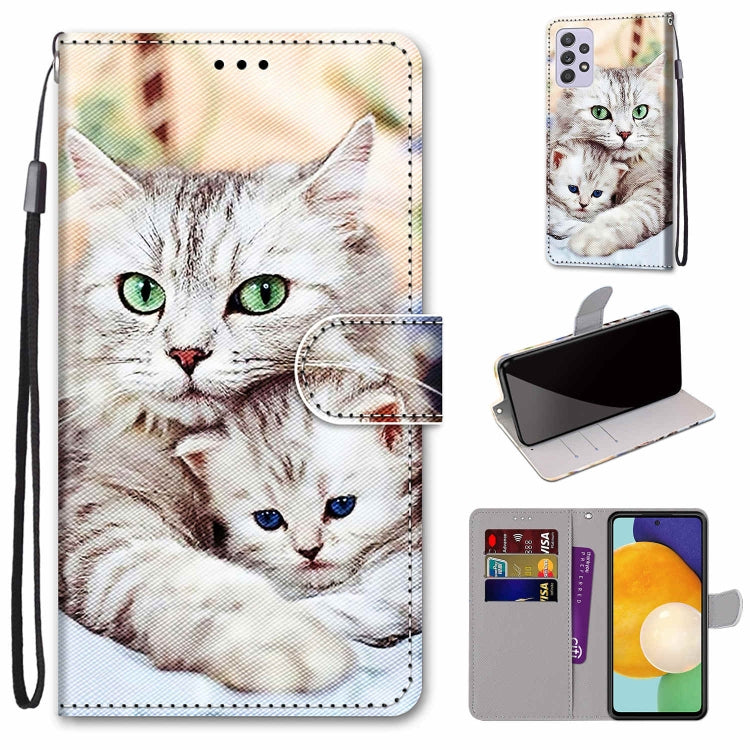 Coloured Drawing Cross Texture Horizontal Flip PU Phone Leather Case with Holder & Card Slots & Wallet & Lanyard(Colorful Layer, For Samsung Galaxy A33 5G, For Samsung Galaxy A53 5G Global