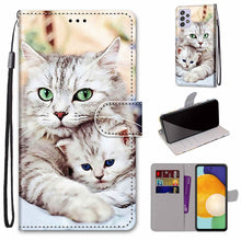 Load image into Gallery viewer, Coloured Drawing Cross Texture Horizontal Flip PU Phone Leather Case with Holder &amp; Card Slots &amp; Wallet &amp; Lanyard(Colorful Layer, For Samsung Galaxy A33 5G, For Samsung Galaxy A53 5G Global