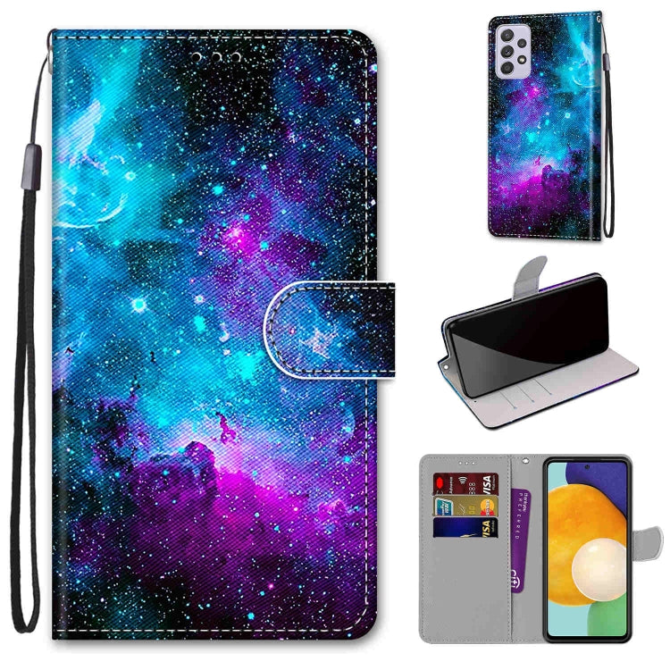 Coloured Drawing Cross Texture Horizontal Flip PU Phone Leather Case with Holder & Card Slots & Wallet & Lanyard(Colorful Layer, For Samsung Galaxy A33 5G, For Samsung Galaxy A53 5G Global