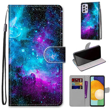 Load image into Gallery viewer, Coloured Drawing Cross Texture Horizontal Flip PU Phone Leather Case with Holder &amp; Card Slots &amp; Wallet &amp; Lanyard(Colorful Layer, For Samsung Galaxy A33 5G, For Samsung Galaxy A53 5G Global