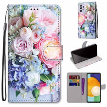 Load image into Gallery viewer, Coloured Drawing Cross Texture Horizontal Flip PU Phone Leather Case with Holder &amp; Card Slots &amp; Wallet &amp; Lanyard(Colorful Layer, For Samsung Galaxy A33 5G, For Samsung Galaxy A53 5G Global