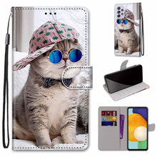 Load image into Gallery viewer, Coloured Drawing Cross Texture Horizontal Flip PU Phone Leather Case with Holder &amp; Card Slots &amp; Wallet &amp; Lanyard(Colorful Layer, For Samsung Galaxy A33 5G, For Samsung Galaxy A53 5G Global