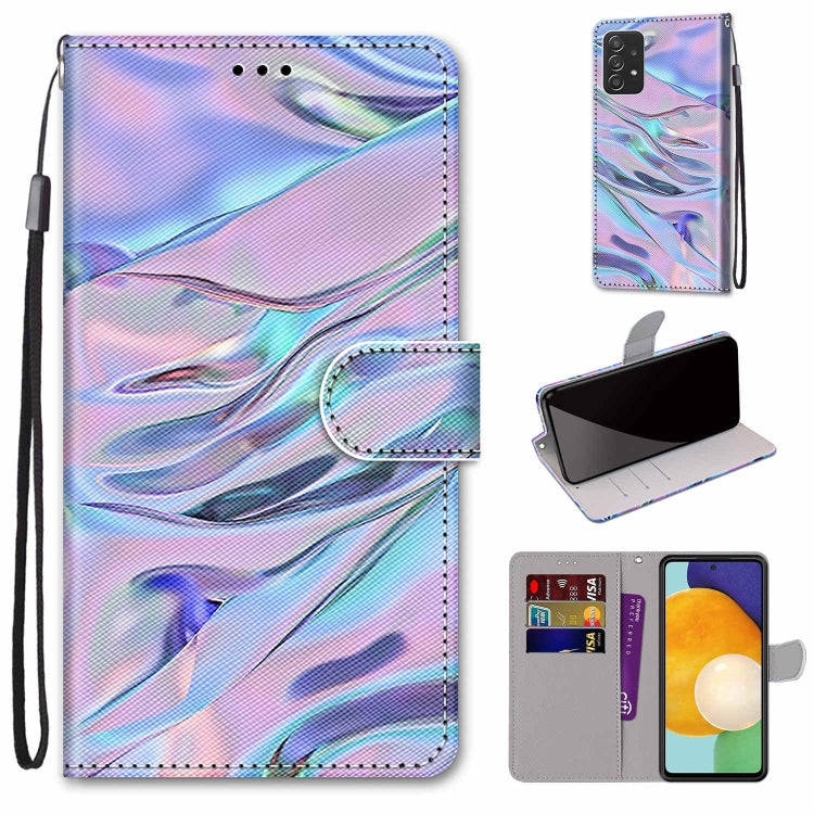 Coloured Drawing Cross Texture Horizontal Flip PU Phone Leather Case with Holder & Card Slots & Wallet & Lanyard(Colorful Layer, For Samsung Galaxy A33 5G, For Samsung Galaxy A53 5G Global