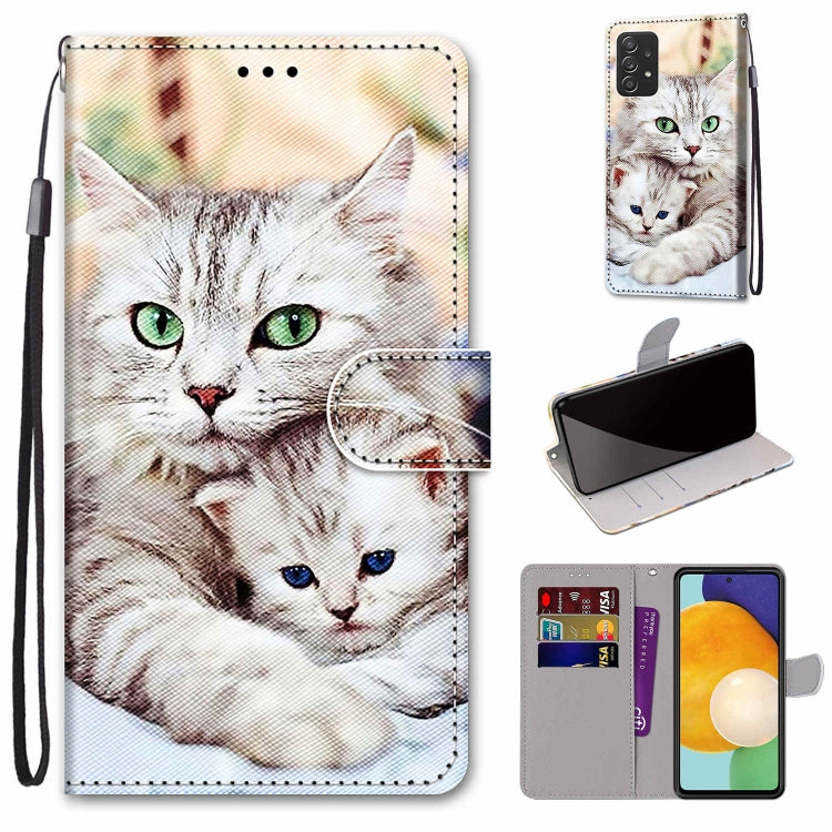 Coloured Drawing Cross Texture Horizontal Flip PU Phone Leather Case with Holder & Card Slots & Wallet & Lanyard(Colorful Layer, For Samsung Galaxy A33 5G, For Samsung Galaxy A53 5G Global
