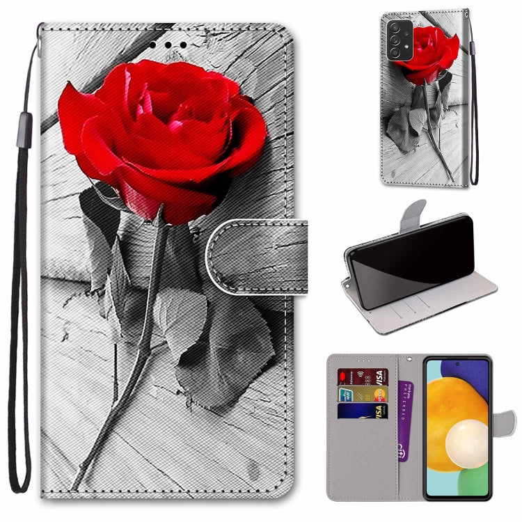 Coloured Drawing Cross Texture Horizontal Flip PU Phone Leather Case with Holder & Card Slots & Wallet & Lanyard(Colorful Layer, For Samsung Galaxy A33 5G, For Samsung Galaxy A53 5G Global