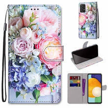 Load image into Gallery viewer, Coloured Drawing Cross Texture Horizontal Flip PU Phone Leather Case with Holder &amp; Card Slots &amp; Wallet &amp; Lanyard(Colorful Layer, For Samsung Galaxy A33 5G, For Samsung Galaxy A53 5G Global