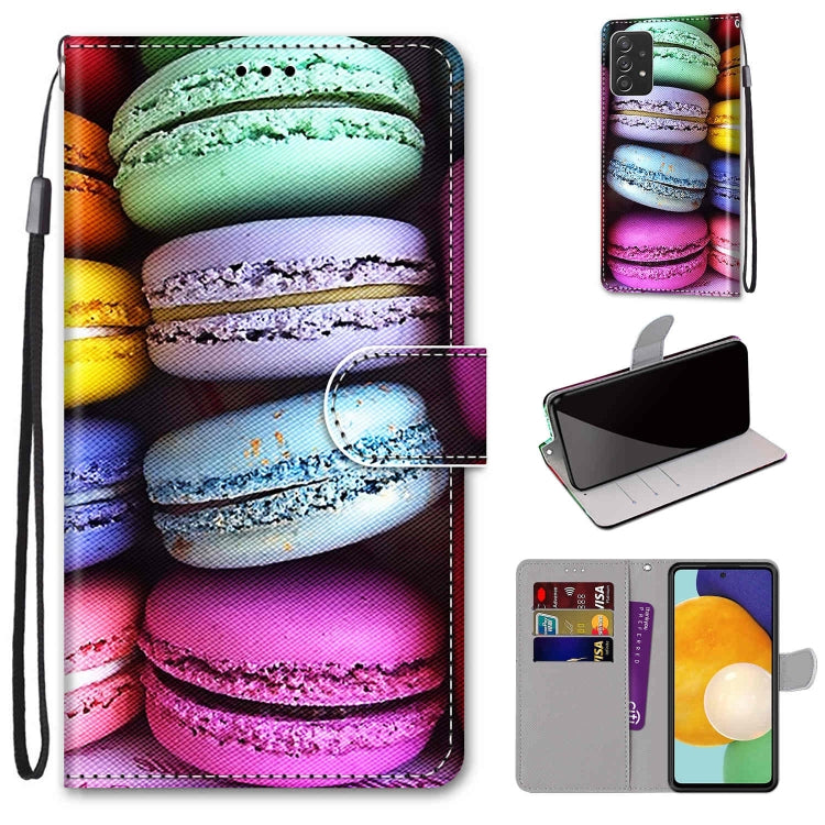 Coloured Drawing Cross Texture Horizontal Flip PU Phone Leather Case with Holder & Card Slots & Wallet & Lanyard(Colorful Layer, For Samsung Galaxy A33 5G, For Samsung Galaxy A53 5G Global