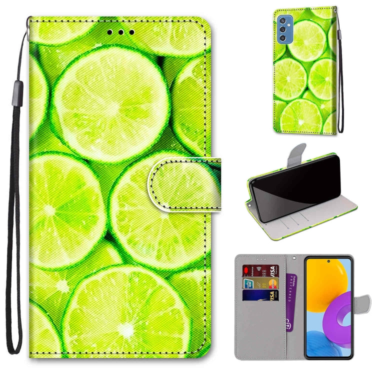 Coloured Drawing Cross Texture Horizontal Flip PU Phone Leather Case with Holder & Card Slots & Wallet & Lanyard(Colorful Layer, For Samsung Galaxy M52 5G, For Samsung Galaxy S22 5G