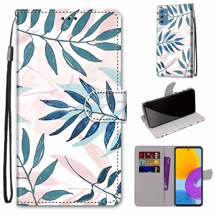 Coloured Drawing Cross Texture Horizontal Flip PU Phone Leather Case with Holder & Card Slots & Wallet & Lanyard(Colorful Layer, For Samsung Galaxy M52 5G, For Samsung Galaxy S22 5G