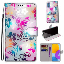 Load image into Gallery viewer, Coloured Drawing Cross Texture Horizontal Flip PU Phone Leather Case with Holder &amp; Card Slots &amp; Wallet &amp; Lanyard(Colorful Layer, For Samsung Galaxy M52 5G, For Samsung Galaxy S22 5G