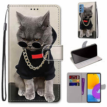 Load image into Gallery viewer, Coloured Drawing Cross Texture Horizontal Flip PU Phone Leather Case with Holder &amp; Card Slots &amp; Wallet &amp; Lanyard(Colorful Layer, For Samsung Galaxy M52 5G, For Samsung Galaxy S22 5G