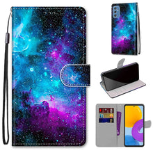 Load image into Gallery viewer, Coloured Drawing Cross Texture Horizontal Flip PU Phone Leather Case with Holder &amp; Card Slots &amp; Wallet &amp; Lanyard(Colorful Layer, For Samsung Galaxy M52 5G, For Samsung Galaxy S22 5G