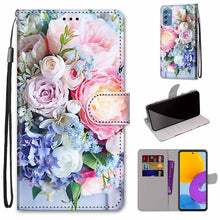 Load image into Gallery viewer, Coloured Drawing Cross Texture Horizontal Flip PU Phone Leather Case with Holder &amp; Card Slots &amp; Wallet &amp; Lanyard(Colorful Layer, For Samsung Galaxy M52 5G, For Samsung Galaxy S22 5G
