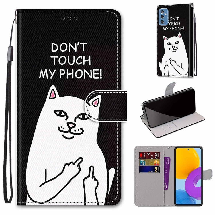 Coloured Drawing Cross Texture Horizontal Flip PU Phone Leather Case with Holder & Card Slots & Wallet & Lanyard(Colorful Layer, For Samsung Galaxy M52 5G, For Samsung Galaxy S22 5G