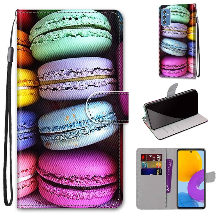 Coloured Drawing Cross Texture Horizontal Flip PU Phone Leather Case with Holder & Card Slots & Wallet & Lanyard(Colorful Layer, For Samsung Galaxy M52 5G, For Samsung Galaxy S22 5G