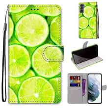 Load image into Gallery viewer, Coloured Drawing Cross Texture Horizontal Flip PU Phone Leather Case with Holder &amp; Card Slots &amp; Wallet &amp; Lanyard(Colorful Layer, For Samsung Galaxy M52 5G, For Samsung Galaxy S22 5G
