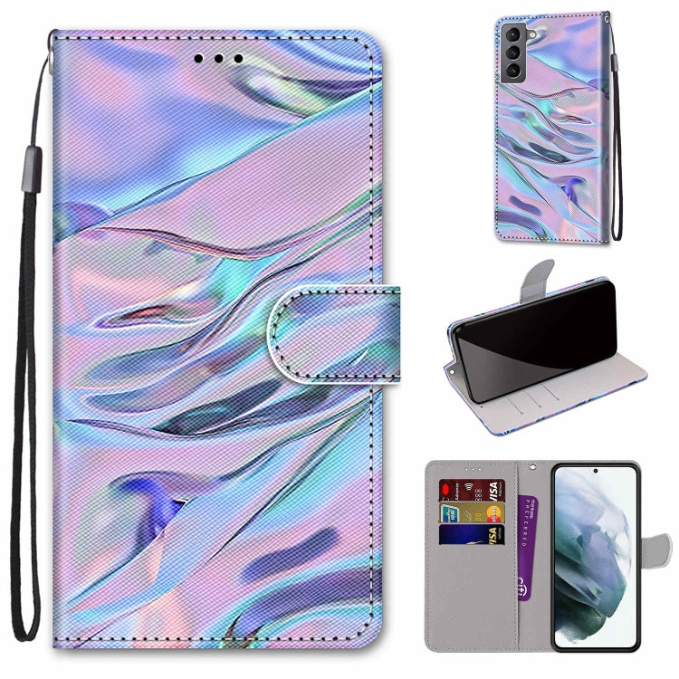 Coloured Drawing Cross Texture Horizontal Flip PU Phone Leather Case with Holder & Card Slots & Wallet & Lanyard(Colorful Layer, For Samsung Galaxy M52 5G, For Samsung Galaxy S22 5G