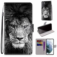 Load image into Gallery viewer, Coloured Drawing Cross Texture Horizontal Flip PU Phone Leather Case with Holder &amp; Card Slots &amp; Wallet &amp; Lanyard(Colorful Layer, For Samsung Galaxy M52 5G, For Samsung Galaxy S22 5G