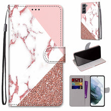 Load image into Gallery viewer, Coloured Drawing Cross Texture Horizontal Flip PU Phone Leather Case with Holder &amp; Card Slots &amp; Wallet &amp; Lanyard(Colorful Layer, For Samsung Galaxy M52 5G, For Samsung Galaxy S22 5G