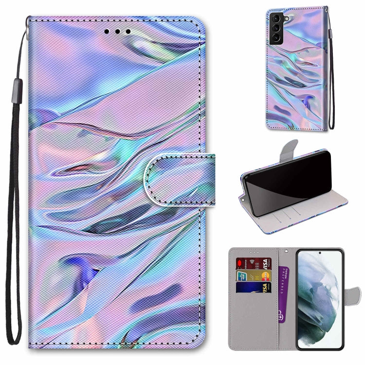 Coloured Drawing Cross Texture Horizontal Flip PU Phone Leather Case with Holder & Card Slots & Wallet & Lanyard(Colorful Layer, For Samsung Galaxy S22+ 5G, For Samsung Galaxy S22 Ultra 5G