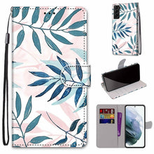Load image into Gallery viewer, Coloured Drawing Cross Texture Horizontal Flip PU Phone Leather Case with Holder &amp; Card Slots &amp; Wallet &amp; Lanyard(Colorful Layer, For Samsung Galaxy S22+ 5G, For Samsung Galaxy S22 Ultra 5G