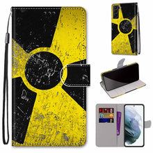 Load image into Gallery viewer, Coloured Drawing Cross Texture Horizontal Flip PU Phone Leather Case with Holder &amp; Card Slots &amp; Wallet &amp; Lanyard(Colorful Layer, For Samsung Galaxy S22+ 5G, For Samsung Galaxy S22 Ultra 5G