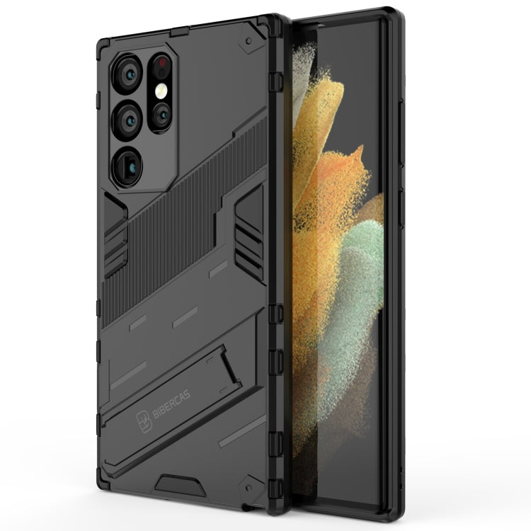 Punk Armor 2 in 1 PC + TPU Shockproof Phone Case with Invisible Holder, For Samsung Galaxy S22+ 5G, For Samsung Galaxy S22 Ultra 5G, For Samsung Galaxy S22 5G