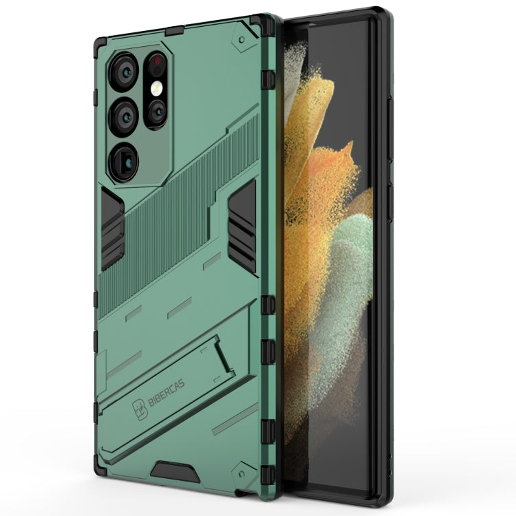 Punk Armor 2 in 1 PC + TPU Shockproof Phone Case with Invisible Holder, For Samsung Galaxy S22+ 5G, For Samsung Galaxy S22 Ultra 5G, For Samsung Galaxy S22 5G