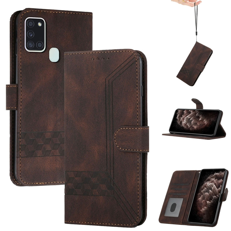 Cubic Skin Feel Flip Leather Phone Case, For Samsung Galaxy A20s, For Samsung Galaxy A21s, For Samsung Galaxy A21 EU Version, For Samsung Galaxy A22 4G, For Samsung Galaxy A22 5G, For Samsung Galaxy A30 / A20, For Samsung Galaxy A31                    ...