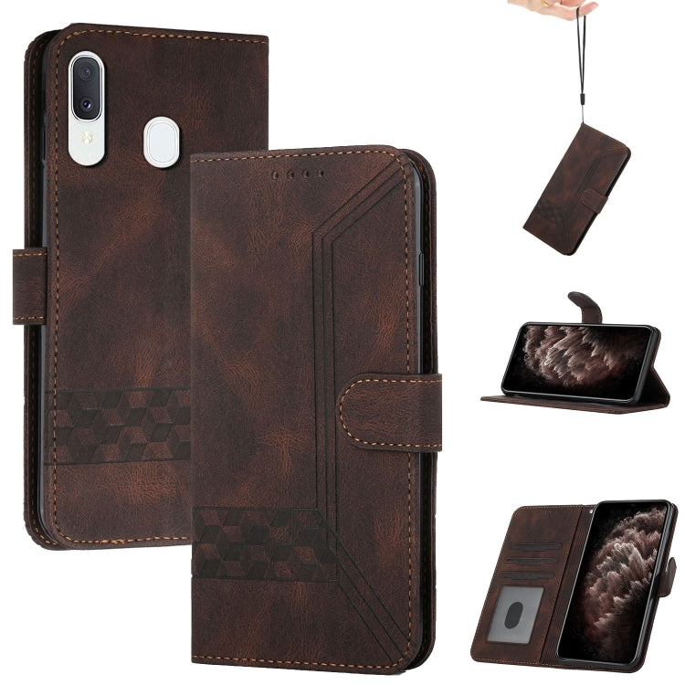 Cubic Skin Feel Flip Leather Phone Case, For Samsung Galaxy A20s, For Samsung Galaxy A21s, For Samsung Galaxy A21 EU Version, For Samsung Galaxy A22 4G, For Samsung Galaxy A22 5G, For Samsung Galaxy A30 / A20, For Samsung Galaxy A31                    ...