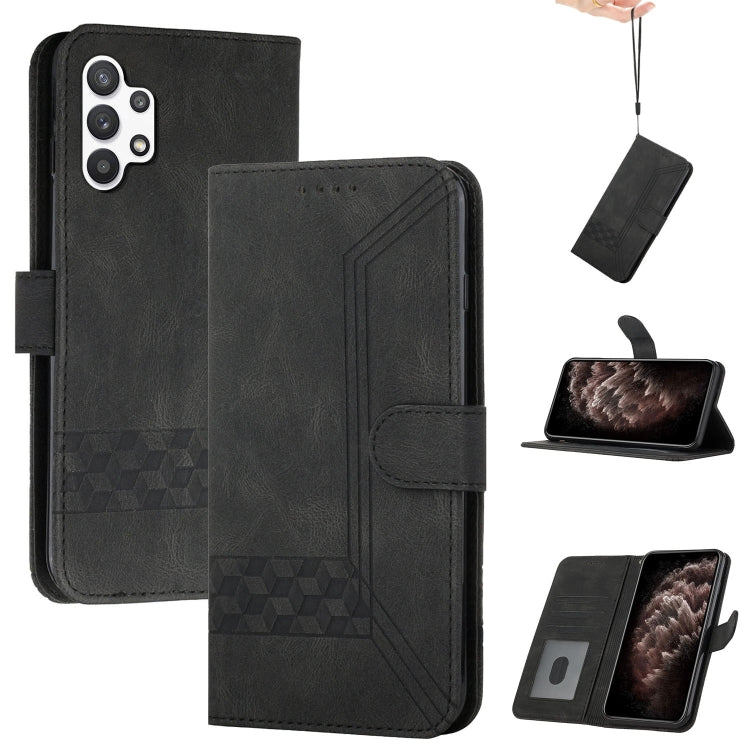 Cubic Skin Feel Flip Leather Phone Case, For Samsung Galaxy A20s, For Samsung Galaxy A21s, For Samsung Galaxy A21 EU Version, For Samsung Galaxy A22 4G, For Samsung Galaxy A22 5G, For Samsung Galaxy A30 / A20, For Samsung Galaxy A31                    ...