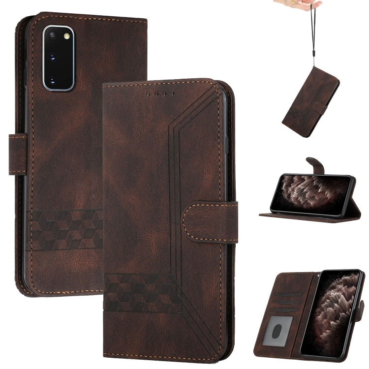 Cubic Skin Feel Flip Leather Phone Case, For Samsung Galaxy A72 5G, For Samsung Galaxy Note10, For Samsung Galaxy Note10+, For Samsung Galaxy Note20, For Samsung Galaxy Note20 Ultra, For Samsung Galaxy S10, For Samsung Galaxy S10e, For Samsung Galaxy S...