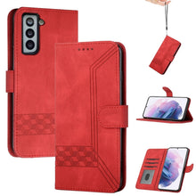 Load image into Gallery viewer, Cubic Skin Feel Flip Leather Phone Case, For Samsung Galaxy S20 FE, For Samsung Galaxy S20+, For Samsung Galaxy S20 Ultra, For Samsung Galaxy S21 5G, For Samsung Galaxy S21+ 5G, For Samsung Galaxy S21 FE 5G, For Samsung Galaxy S21 Ultra 5G             ...