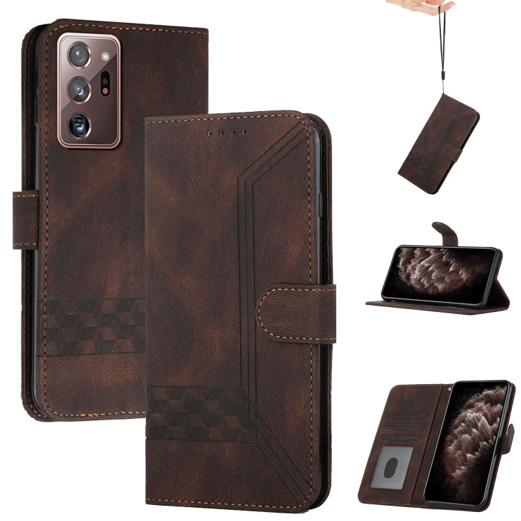 Cubic Skin Feel Flip Leather Phone Case, For Samsung Galaxy S20 FE, For Samsung Galaxy S20+, For Samsung Galaxy S20 Ultra, For Samsung Galaxy S21 5G, For Samsung Galaxy S21+ 5G, For Samsung Galaxy S21 FE 5G, For Samsung Galaxy S21 Ultra 5G             ...