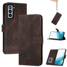 Load image into Gallery viewer, Cubic Skin Feel Flip Leather Phone Case, For Samsung Galaxy S20 FE, For Samsung Galaxy S20+, For Samsung Galaxy S20 Ultra, For Samsung Galaxy S21 5G, For Samsung Galaxy S21+ 5G, For Samsung Galaxy S21 FE 5G, For Samsung Galaxy S21 Ultra 5G             ...