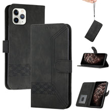 Load image into Gallery viewer, Cubic Skin Feel Flip Leather Phone Case, For iPhone 11 Pro Max, For iPhone X / XS, For iPhone XR, For iPhone XS Max, For iPhone SE 2022 / SE 2020 / 7 / 8, For iPhone 7 Plus / 8 Plus