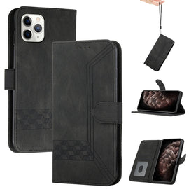 Cubic Skin Feel Flip Leather Phone Case, For iPhone 11 Pro Max, For iPhone X / XS, For iPhone XR, For iPhone XS Max, For iPhone SE 2022 / SE 2020 / 7 / 8, For iPhone 7 Plus / 8 Plus