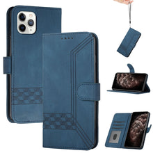 Load image into Gallery viewer, Cubic Skin Feel Flip Leather Phone Case, For iPhone 11 Pro Max, For iPhone X / XS, For iPhone XR, For iPhone XS Max, For iPhone SE 2022 / SE 2020 / 7 / 8, For iPhone 7 Plus / 8 Plus