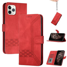 Load image into Gallery viewer, Cubic Skin Feel Flip Leather Phone Case, For iPhone 11 Pro Max, For iPhone X / XS, For iPhone XR, For iPhone XS Max, For iPhone SE 2022 / SE 2020 / 7 / 8, For iPhone 7 Plus / 8 Plus