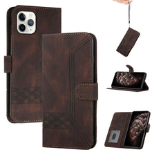 Load image into Gallery viewer, Cubic Skin Feel Flip Leather Phone Case, For iPhone 11 Pro Max, For iPhone X / XS, For iPhone XR, For iPhone XS Max, For iPhone SE 2022 / SE 2020 / 7 / 8, For iPhone 7 Plus / 8 Plus