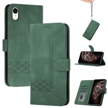 Load image into Gallery viewer, Cubic Skin Feel Flip Leather Phone Case, For iPhone 11 Pro Max, For iPhone X / XS, For iPhone XR, For iPhone XS Max, For iPhone SE 2022 / SE 2020 / 7 / 8, For iPhone 7 Plus / 8 Plus