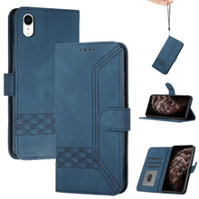 Load image into Gallery viewer, Cubic Skin Feel Flip Leather Phone Case, For iPhone 11 Pro Max, For iPhone X / XS, For iPhone XR, For iPhone XS Max, For iPhone SE 2022 / SE 2020 / 7 / 8, For iPhone 7 Plus / 8 Plus