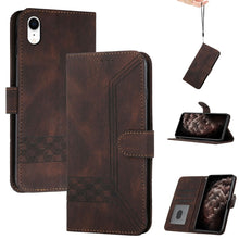 Load image into Gallery viewer, Cubic Skin Feel Flip Leather Phone Case, For iPhone 11 Pro Max, For iPhone X / XS, For iPhone XR, For iPhone XS Max, For iPhone SE 2022 / SE 2020 / 7 / 8, For iPhone 7 Plus / 8 Plus