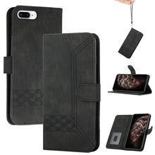 Load image into Gallery viewer, Cubic Skin Feel Flip Leather Phone Case, For iPhone 11 Pro Max, For iPhone X / XS, For iPhone XR, For iPhone XS Max, For iPhone SE 2022 / SE 2020 / 7 / 8, For iPhone 7 Plus / 8 Plus