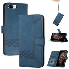 Load image into Gallery viewer, Cubic Skin Feel Flip Leather Phone Case, For iPhone 11 Pro Max, For iPhone X / XS, For iPhone XR, For iPhone XS Max, For iPhone SE 2022 / SE 2020 / 7 / 8, For iPhone 7 Plus / 8 Plus