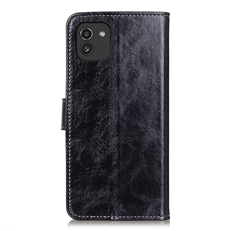 Retro Crazy Horse Texture Horizontal Flip Leather Phone Case, For Samsung Galaxy A03 166mm EU Version, For Samsung Galaxy A03 164mm Global Version, For Samsung Galaxy A13 4G
