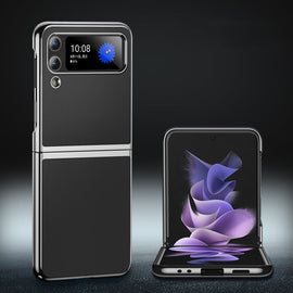 Plating Leather Phone Case, For Samsung Galaxy Z Flip3 5G, For Samsung Galaxy Z Fold3 5G